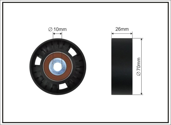 Deflection/Guide Pulley, V-ribbed belt - 281-26 SC CAFFARO